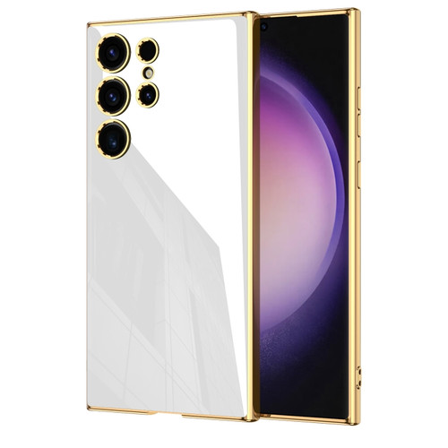 Samsung Galaxy S24 Ultra 5G GKK Electroplating TPU Full Coverage Phone Case - White